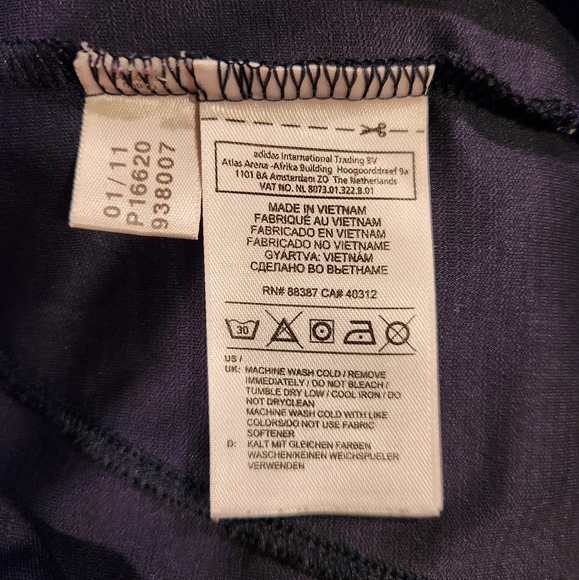 University of Michigan Adidas navy tech polo, men's large - Picture 5 of 7